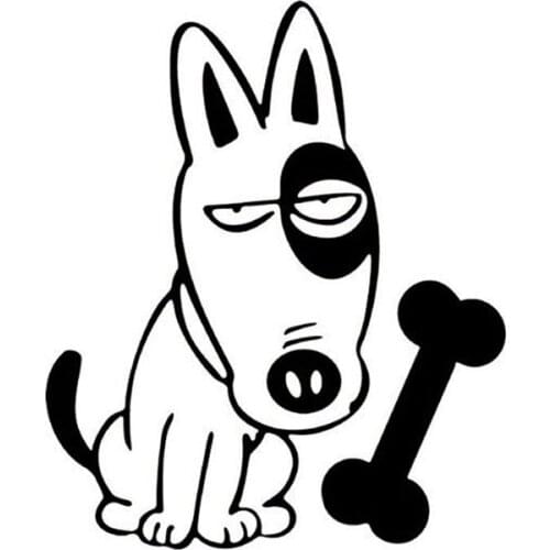 12*14.3CM Funny Dog & Bone Fuel Tank Car Sticker Cool Pet Car Styling Decorative Decals Black/Sliver C6-0960