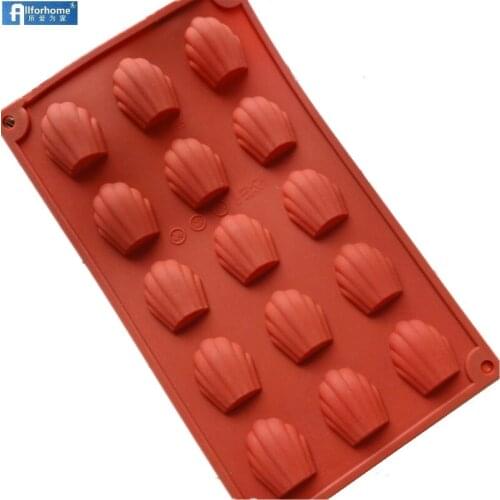15 Cavity Madeleine Shell Silicone Cake Baking Mold Cake Pan Muffin Cups Cupcake Mould Biscuit Chocolate Madeleine DIY Mold