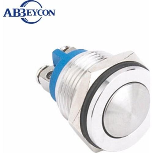 16mm domed head screw terminal metal push button switch