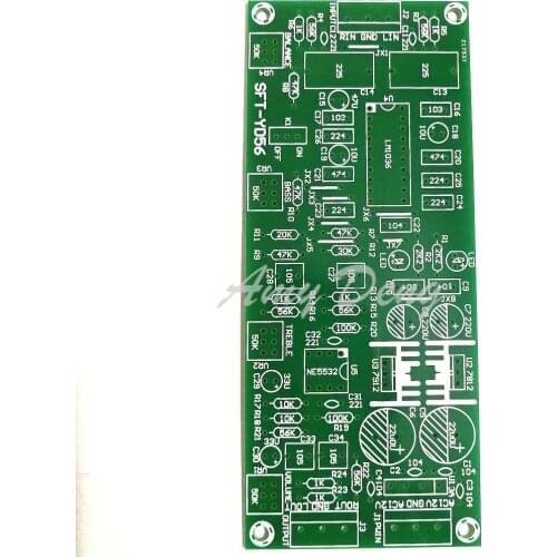 2pcs/lot Fever LM1036, N + NE5532, pitch board,HI FI front panel, PCB empty board