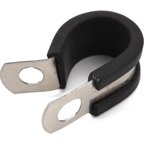 52Pcs/Set Rubber Cable Clamps R-Shaped Fasteners Anti-corrosion 6 Sizes Pipe Clamps Kitfor car UTVs boats machinery equipments