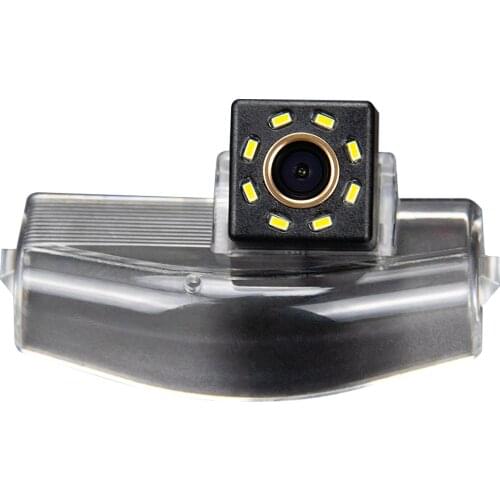 Misayaee Car Rear View Reverse Parking Camera Golden 8 Led for Mazda 2 Mazda 3 2011-2014 Night Vision Waterproof