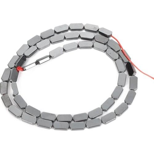 4-9mm Round Square Black Hematite Bead Natural Stone Beads For Jewelry Making DIY Loose Space Beads Necklace Bracelet Handmade