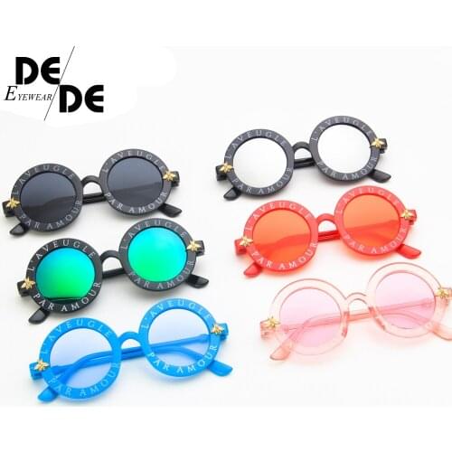 Vintage Steampunk Bee Kids Sunglasses Boys Girls Luxury Children Sunglasses Round Sun Glasses Oculos Feminino Accessories