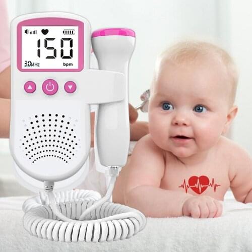 Doppler Fetal Heart Rate Monitor Home Pregnancy Baby Fetal Sound Heart Rate Detector LCD Display No Radiation Pregnant Monitor