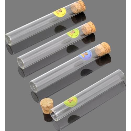 HONEYPUFF Glass Doob Tubes With Wood Cork 127MM Suit King Size Pre Rolled Rolling Cone Glass Storage Container Jar