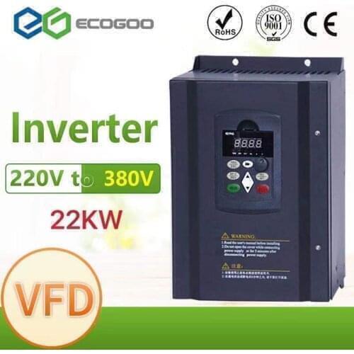 VFD inverter 22KW 1PH 220V input and 3 PH 380V output frequency converter Variable Frequency Drives for motor