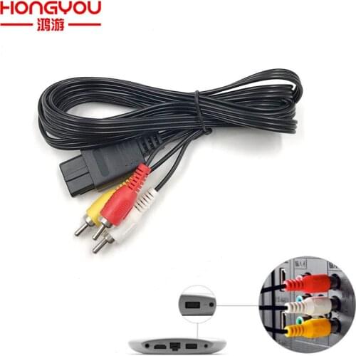 5Pcs av cable for n64/NGC/SNES av cable for nintendo 60 for snes for gamecube AV RCA Audio/Video TV Composite Cable