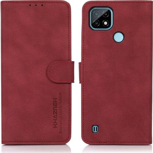 Realme C21 2021 Flip Case Leather Smooth Magnetic Book Cover for OPPO Realme C 21 Case Realmi C21 Wallet Skin Funda Shockproof