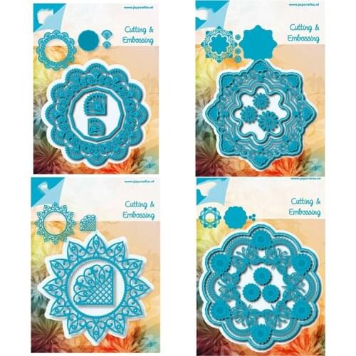 Round background flower frame Metal Cutting Dies for DIY Scrapbooking Photo Album Decorative Embossing PaperCard Crafts Die2020