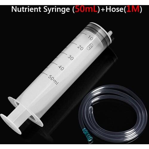 50ML Reusable Plastic Syringe Bubble Syringe Oil Syringe for Extracting Oil Agricultural E Fluid Brake Fluid with Hose 100 cm