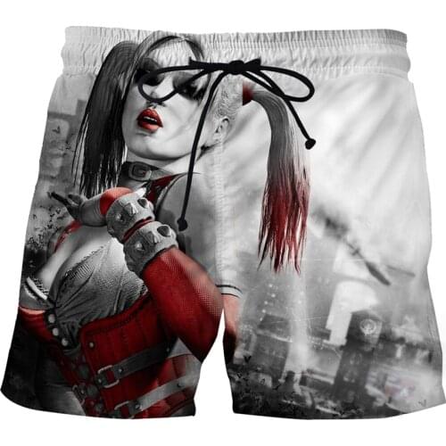 Fashion mens cartoon anime beach pants 3D shorts summer fun shorts casual sports pants large size quick-drying beach pantsman