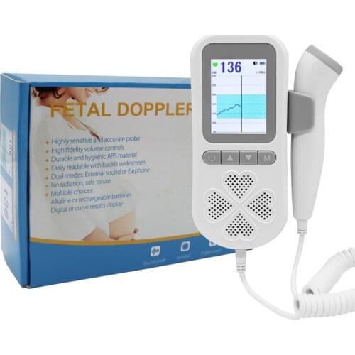 Non-radiation multiple noise reduction monitoring for pregnant womens home fetal heartbeat fetal doppler heartbeat doppler