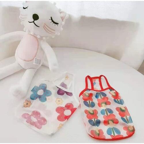 Dog clothes spring summer Vest models Teddy Bichon French bulldog small medium puppies mesh sunscreen Dress cat pet dog clothing