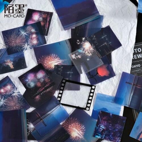 PET Sky Stickers Aesthetic Square Paper Stickers For Notebooks Wonderful Journey In Dream Series Diary Scrapbooking Stickers