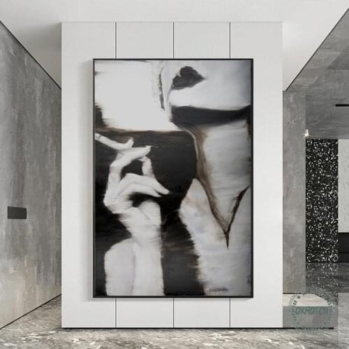 Retro Sexy Smoking Women Poster Abstract Portrait Canvas Painting Wall Art Picture for Living Room Bedroom Home Decor