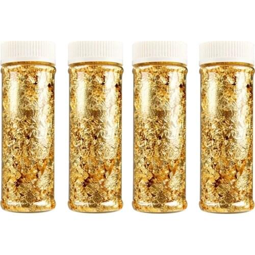 Free Shipping Grade Genuine Gold Leaf Schabin Flakes 2g 24K Gold Decorative Dishes Chef Art Cake Decor Chocolates Tools