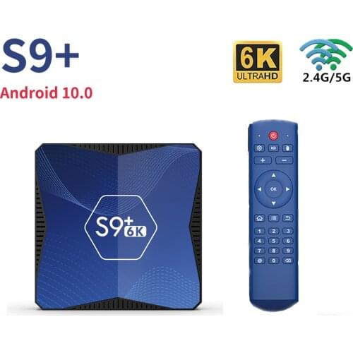 S9 Plus Smart Android 10 TV Box Allwinner H616 Quad Core 6K Media Player 2.4G/5G Wifi 4GB 64GB Google Set top Box PK H96 MAX