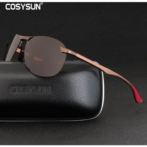 Brand Designer Men Sunglasses Polarized Sports Driving Rimless Goggles Sunglass Fishing UV400 Rimless Sun Glasses