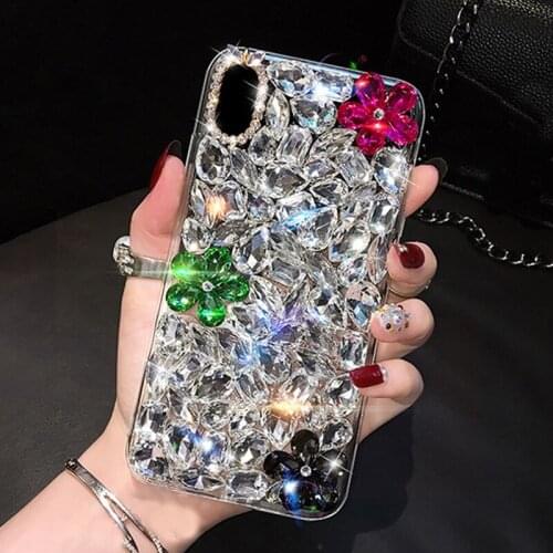 Sunjolly Rhinestone Case for Samsung Galaxy S10E S10 Plus S9 S8 Plus S7 S6 Edge Note 10 Plus 9 8 5 Diamond Phone Cover coque Bag