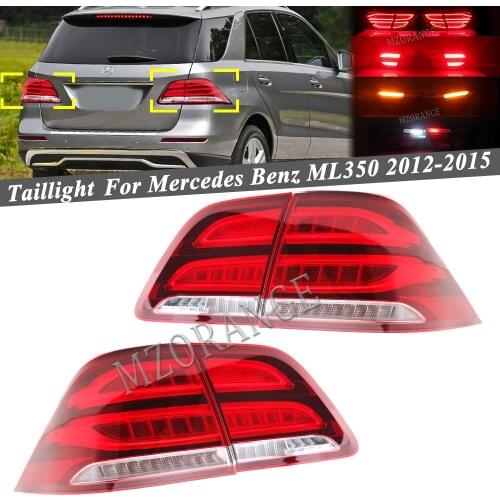 4pcs LED Tail Light For Mercedes Benz ML CLASS W166 2012 2013 2014 2015 Rear Signal Brake Tail Lamp Car Accessories