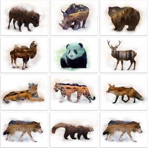 Animal wolf Full Square/Round 5D DIY Diamond Painting panda pictures of Rhinestones Diamond Embroidery Owl Elk decoration FG1797