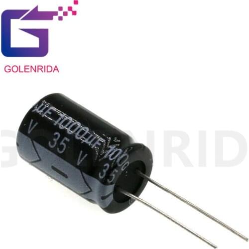 10PCS Electrolytic capacitor 35V1000uF 13*21mm aluminum electrolytic capacitor 1000uf 35v