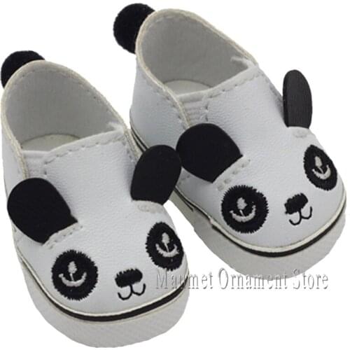 14.5 inches American doll shoes,EXO Mellchan doll shoes cartoon shoes 1/6 BJD panda shoes