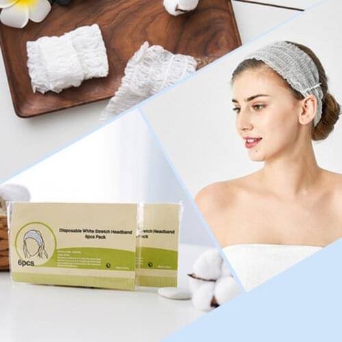 30x Disposable Spa Headbands Stretch Elastic Hair Band Soft for Women Sauna