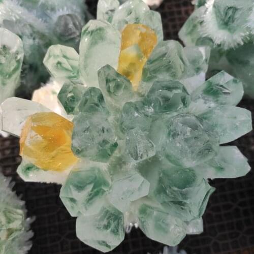 500-600g Natural Green Ghost Phantom Quartz Crystal Cluster rock stones and crystals mineral reiki Healing Specimen Home