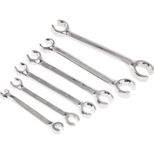 6 Pieces 6x8 10x12 13x14 15x17 19x21 22x24mm Double Open End Spanner Wrench
