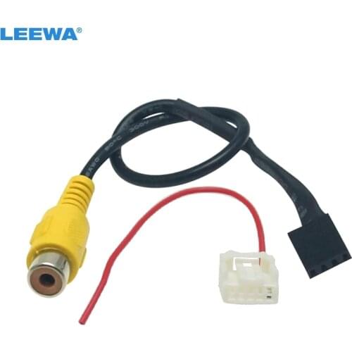 LEEWA Car Rearview Camera Parking Video Plug RCA Reversing Cable Adapter For Toyota 6G Camry Navigation DVD #CA6163