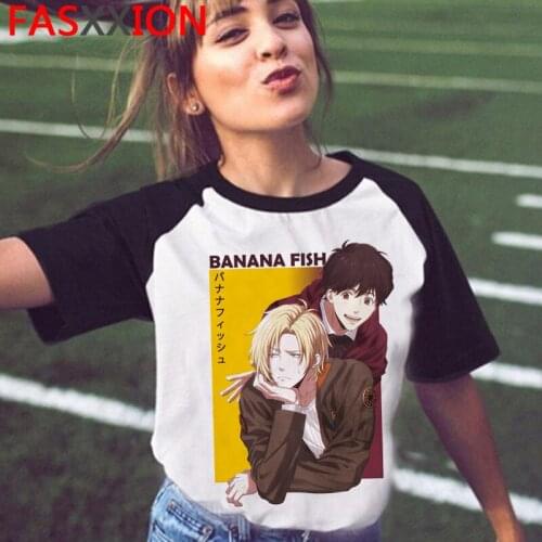Banana Fish t shirt t-shirt men couple ulzzang casual plus size couple clothes summer top plus size harajuku kawaii