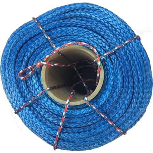Free shipping 8mm x 100m synthetic uhmwpe winch rope for utv/atv/offroad grey/orange/yellow/red/blue color
