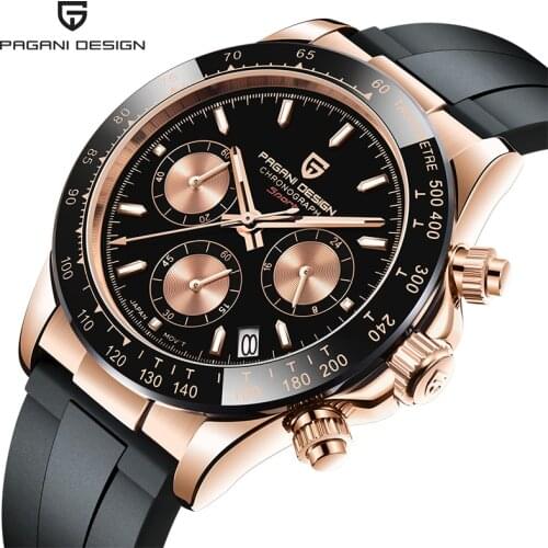 PAGANI DESIGN Men luxury watches quartz sport men chronograph top brand waterproof 100M military men wristwatches Japan VK63