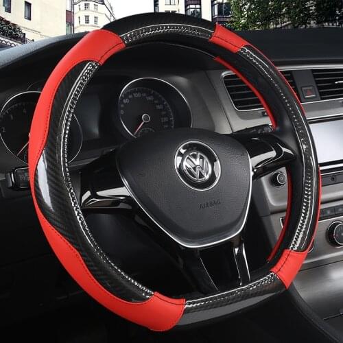 Car Steering Wheel Cover D Shape For VW GOLF 7 2015 POLO JATTA Passat Tiguan For Nissan Qashqai J11 X-trail T32 2015- 2017 2018