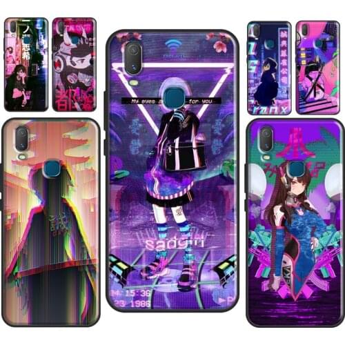 Vaporwave Glitch Anime Case For Vivo Y91C Y1S Y11S Y12 Y17 Y20 Y30 Y50 Y81 S1 V11 V17 Neo V20 SE Y11 2019 Cover