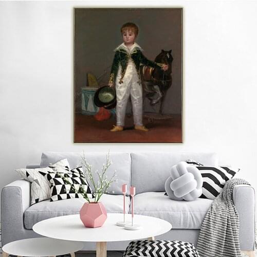 Citon Francisco Goya《Jose Costa and Bonells》Canvas Art Oil Painting Artwork Poster Picture Wall Background Decor Home Decoration