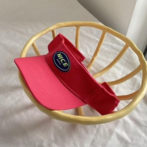 Baby Boys And Girls Summer Sun Hat Childrens Color Cloth Label Sunscreen Neutral Hollow Cap