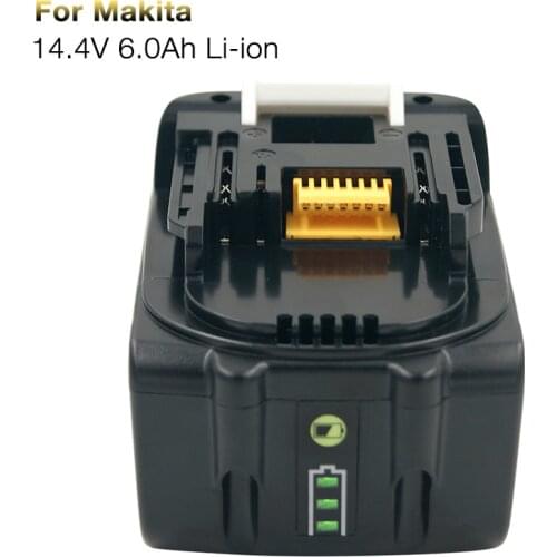 BL1440 BL1430 14.4V 6000mAh Lithium Cordless Power Tools Rechargeable Battery for Makita BL1415 BL1460 194559-8 BDF343 TD130D