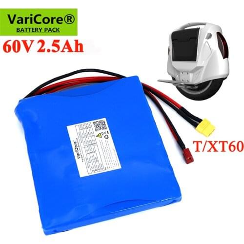 VariCore 60V 2.5Ah 18650 li-ion battery pack 16S1P 156WH with bms for Electric unicycle electric scooters balance car