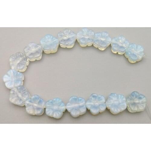 Fashion opal stone Petal shape natural stone beads Bracelet Necklace accessories SIZE 13mm Thickness 5-7MM Charm jewelry