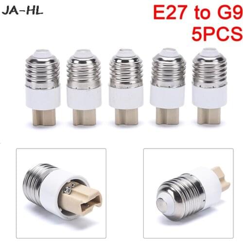 NEW 5PCS E27 To G9 adapter Conversion socket fireproof material G9 socket adapter