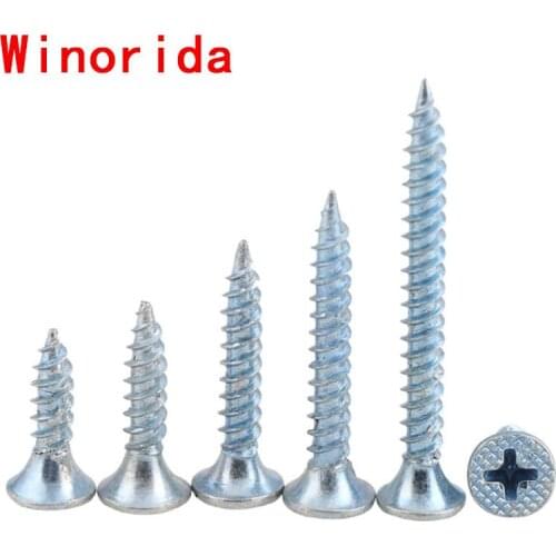 Galvanized Cross Flat Head Self Tapping Drywall Screw KA Hardened Philips Countersunk Head Wood Tapping Screws M3-M6 50Pcs