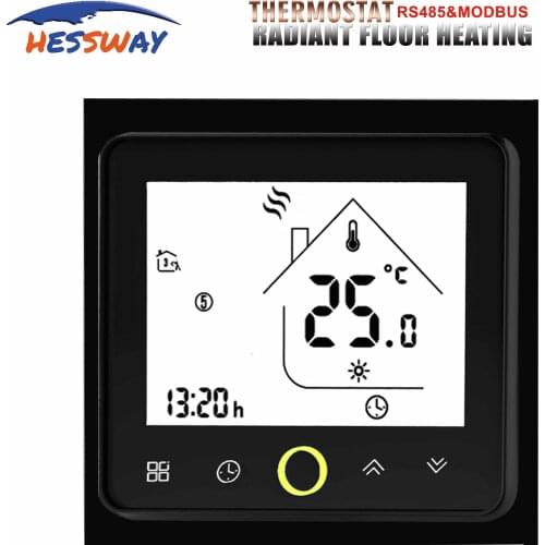 HESSWAY remote temperature control touch thermostat RS485&MODBUS for water heating/radiator valve