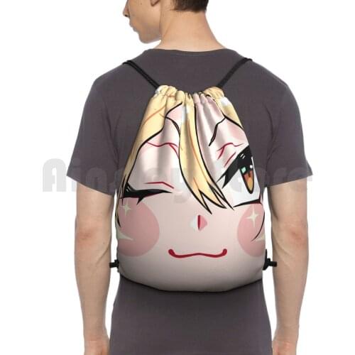 Hifumi Backpack Drawstring Bag Riding Climbing Gym Bag Hypnosis Mic Hypmic Ramuda Hypnosis Mic Amemura Ramuda Amemura Anime