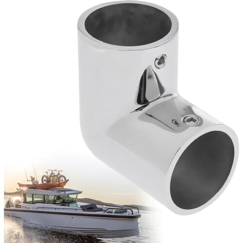 Pipe Connector 316 Stainless Steel Marine Boat Yacht Hand Rail Fitting 90° Elbow Tube Connector Mount Hardware 22mm 25mm 30mm