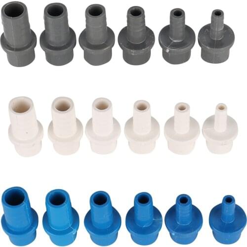 20mm to 8/10/12/14/16/18mm Barbed PVC Straight Reducing Connector Aquarium Air Pump Joint Fish Tank Pipe Adapter 2Pcs