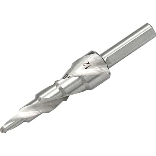 Step Drill HSS Power Tools Silver Woodworking Triangular Shank 1pcs/3pcs 4-12 /4-32/4-20mm Spiral Grooved
