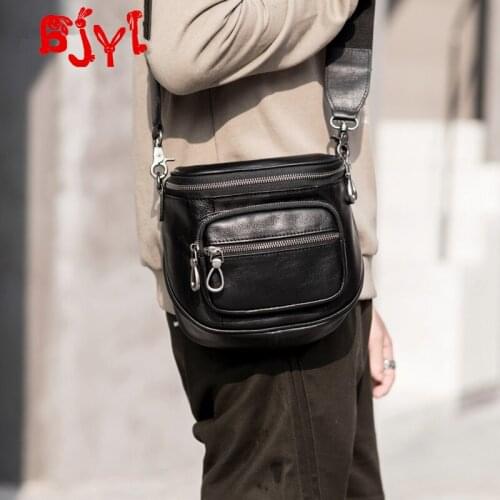 Genuine Leather Casual Mens Small Shoulder Bag Men Leather Messenger Bag Lightweight Trendy Men Crossbody SLR Bag Camera Bags